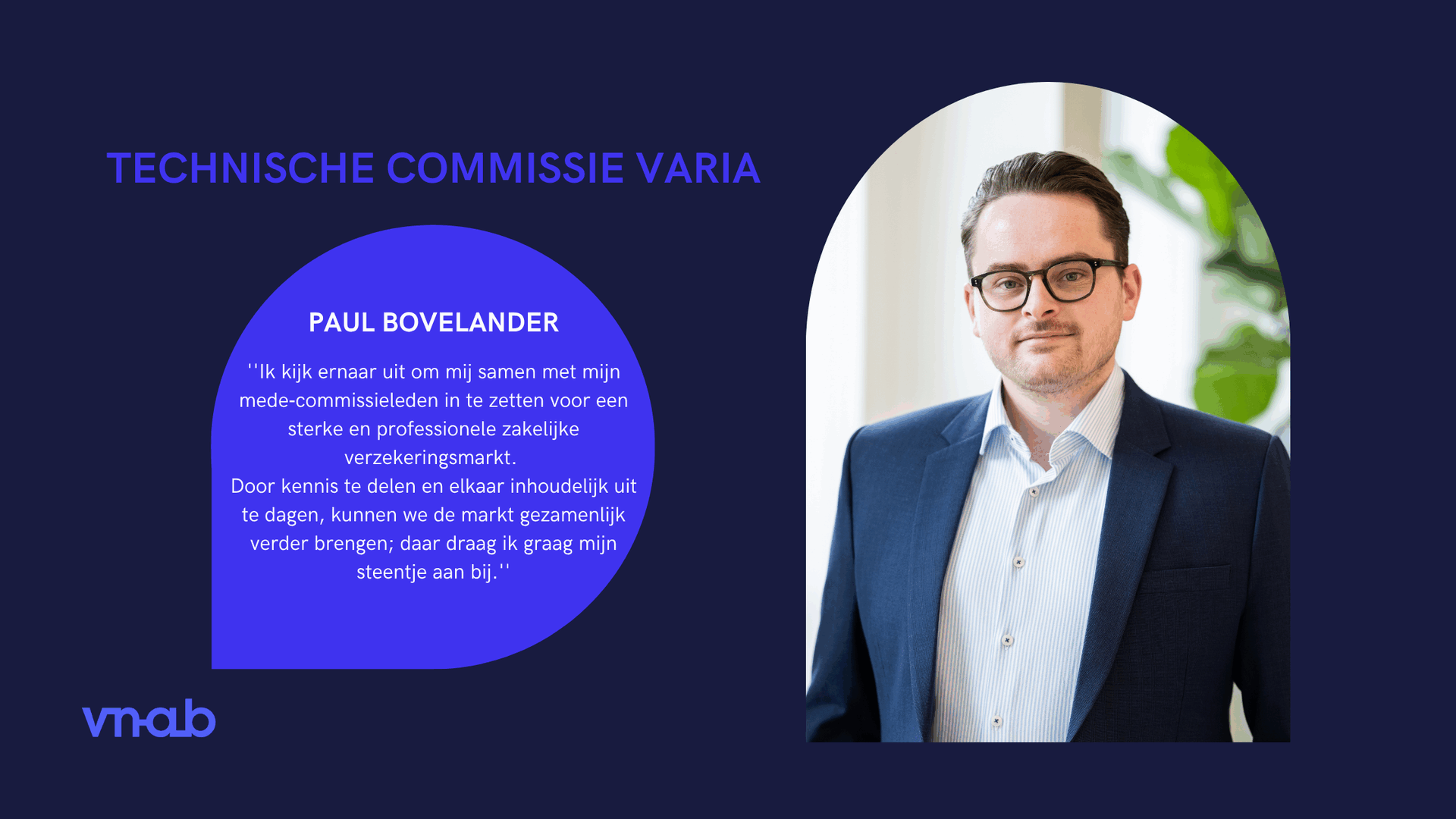 VNAB verwelkomt Paul Bovelander