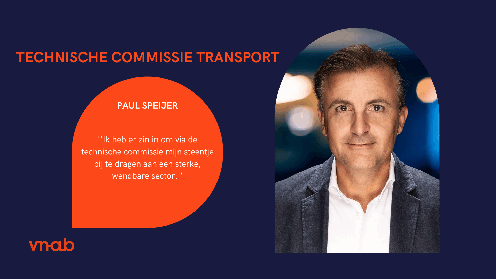 VNAB verwelkomt Paul Speijer